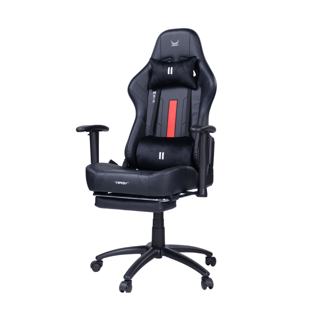 เก้าอี้เกมมิ่ง TENGUGAMINGGEARS รุ่น MASA-LL (CH-MS2-RDL) สีดำแดง เบาะหนัง มีที่พักเท้า_0